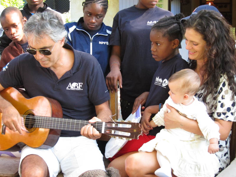 Andrea Bocelli - With my son Amos, ABF board member, at Global  #TeacherPrize Andrea Bocelli Foundation Global Teacher Prize